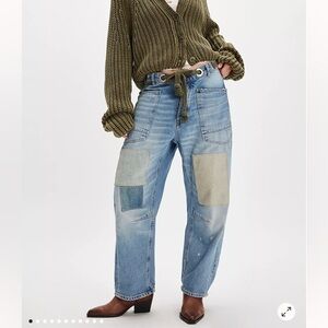 Free People We the Free Moxie Pull On Barrel Jeans